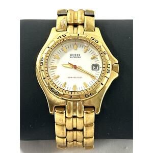 Guess Waterpro Men’s Gold Tone Watch G65729G Date 50M